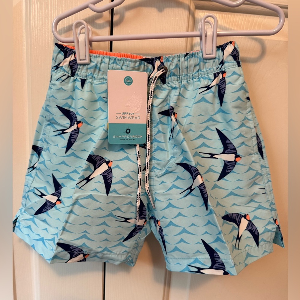 Snapper Rock Blue Swim Trunks Nautical Design